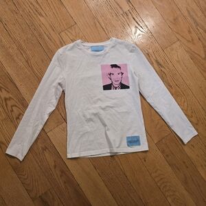 Andy Warhol X Calvin Klein Jeans Jersey Knit Long Sleeve T-shirt Pop Womens XS